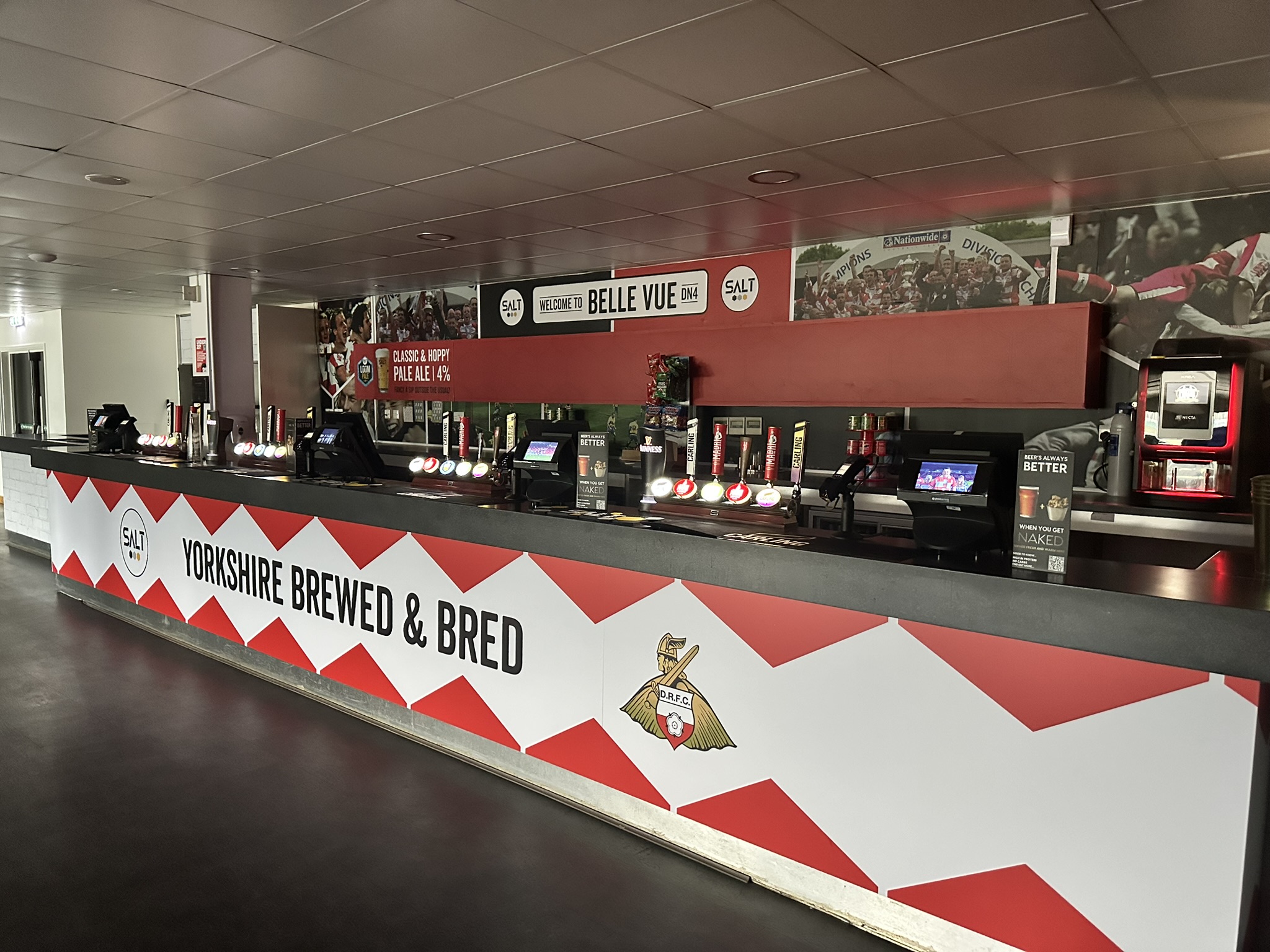 the belle vue bar at club doncaster sports village